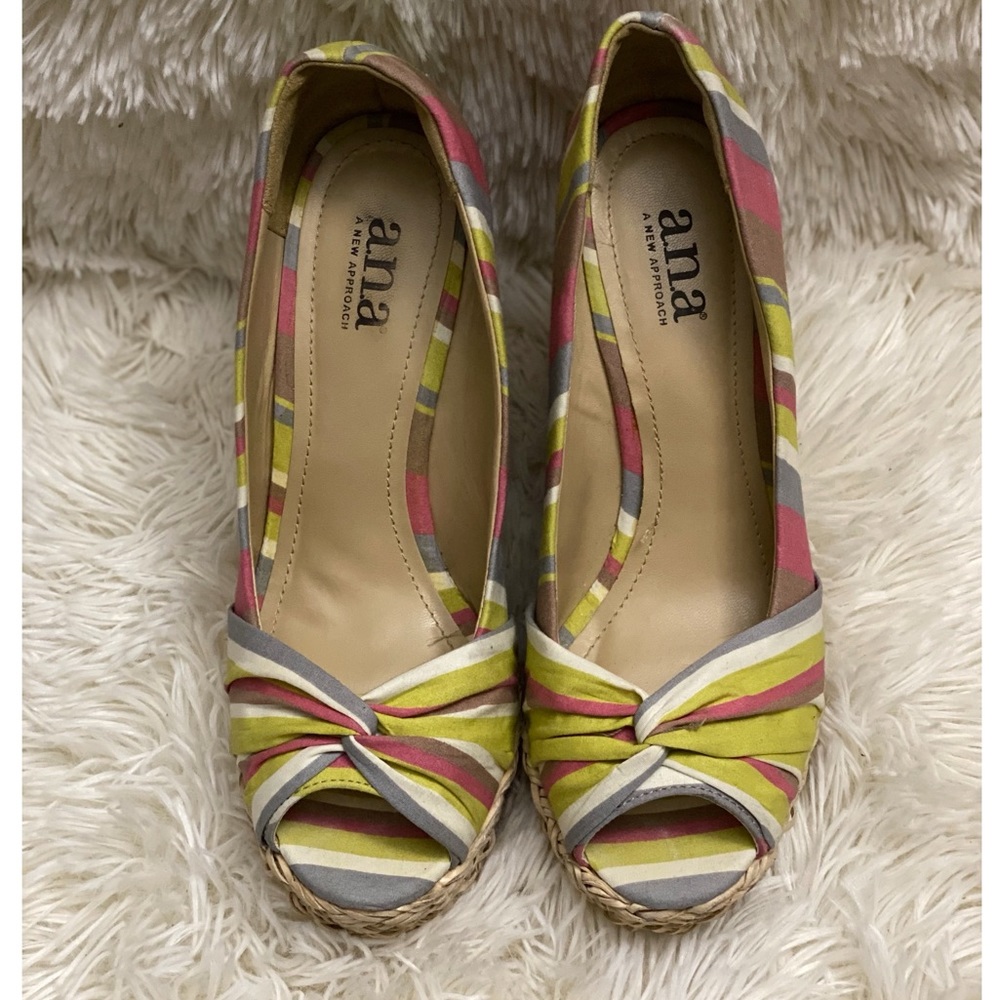 a.n.a A New Approach SASHA Pink & Grey 4.5” Wedge